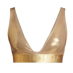 NWT Versace Greca Triangle Bikini Top